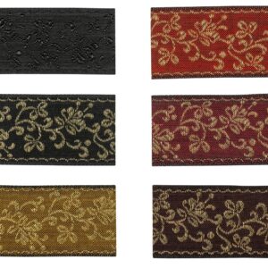 Jacquard Borte mit Ranken-Muster in verschiedenen Farben