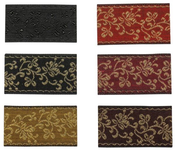 Jacquard Borte mit Ranken-Muster in verschiedenen Farben