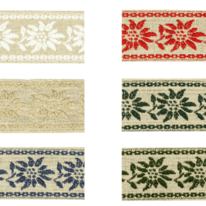1024-40 Jacquard Borte mit floralem Design in verschiedenen Farben