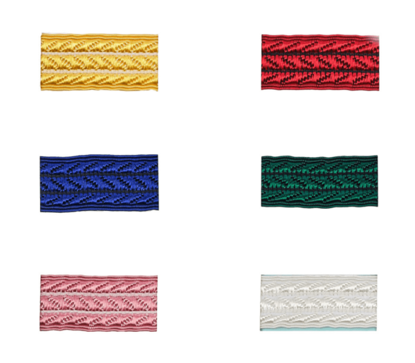 1312-19 Jacquard Borte mit wellenartiger Struktur in verschiedenen Farben