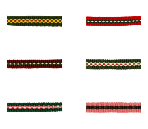 1829-12 Jacquard Borte mit Streifenmuster in verschiedenen Farben