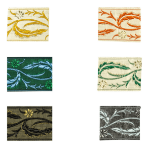1938-40 Jacquard Borte mit floralem Muster in verschiedenen Farben