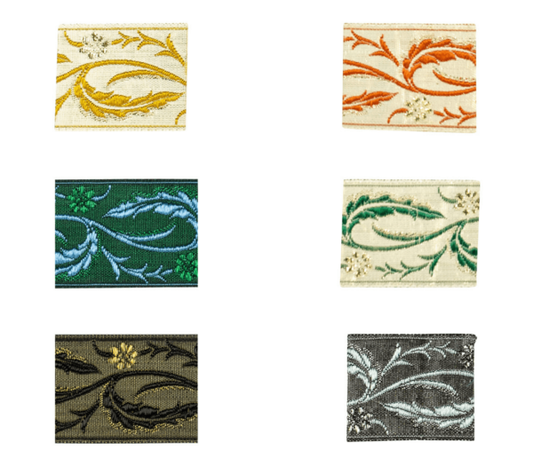1938-40 Jacquard Borte mit floralem Muster in verschiedenen Farben