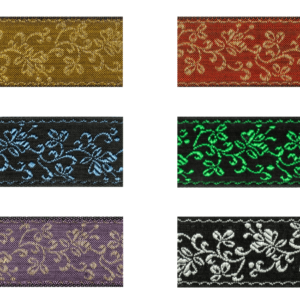 1939-40 Jacquard Borte mit filigranem Blumenmuster in verschiedenen Farben