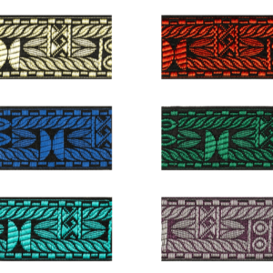 1943-40 Jacquard Borte mit markantem geometrischem Muster in verschiedenen Farben