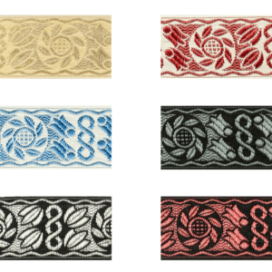 1947-40 Jacquard Borte mit floralem Muster in verschiedenen Farben