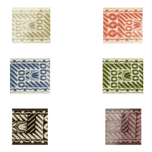 1948-40 Jacquard Borte mit geometrischem Muster in verschiedenen Farben