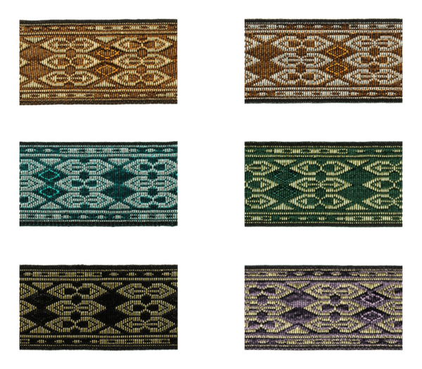 1949-40 Jacquard Borte mit traditionellem Diamantmuster in verschiedenen Farben