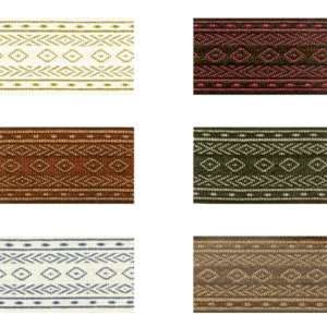 1951-40 Jacquard Borte mit Diamant- und Linienmuster in verschiedenen Farben