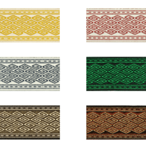 1952-40 Jacquard Borte mit feinem Rautenmuster in verschiedenen Farben