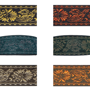 1966-40 Jacquard Borte mit floralem Muster in verschiedenen Farben
