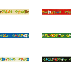 22648-10 Jacquard Borte mit zartem Blumenmuster in verschiedenen Farben