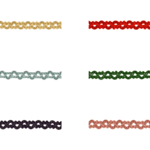 4893-10 Jacquard Borte mit zartem Wellenmuster in verschiedenen Farben