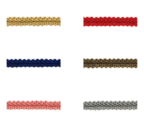 40037-08 Jacquard Borte mit geschwungenem Wellenmuster in verschiedenen Farben